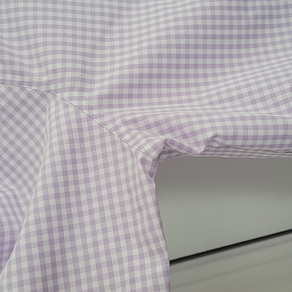 Brooks Brothers Lavender Gingham Checkered Dress Shirt SZ 8 - Picture 11 of 12